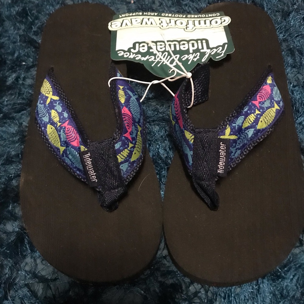 Women’s Tidewater Sandals, Fish, Brand New